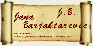 Jana Barjaktarević vizit kartica